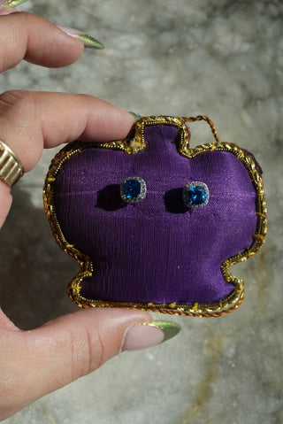 Diana Blue - Sterling Sapphire Stud Earring