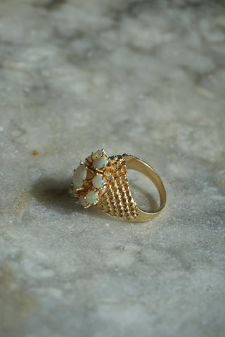 14K OPAL CENTER STAGE RING