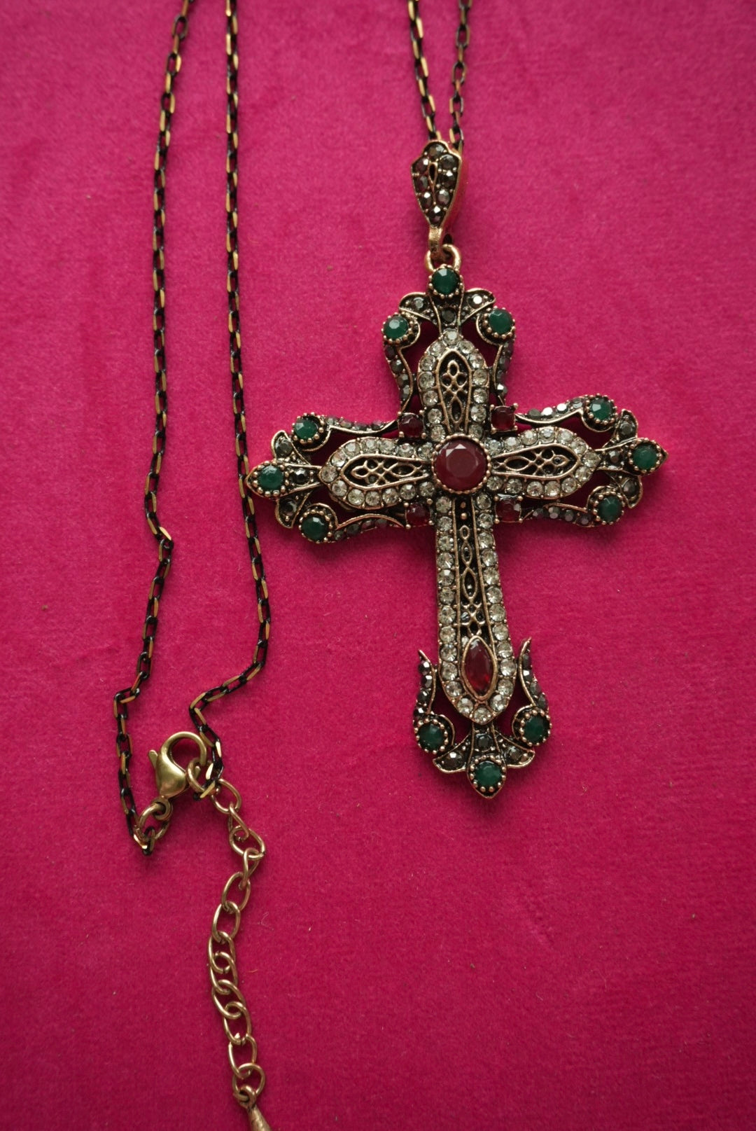 VINTAGE BEDAZZLED CROSS