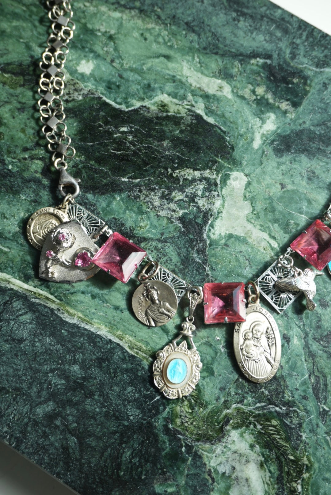 ULTIMATE VINTAGE CZECH CHARM NECKLACE