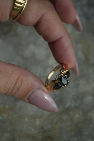 14k Sapphire & Diamond Ring