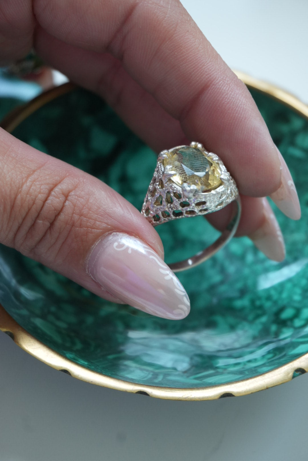 CITRINE ANTIQUES SZ 12.5