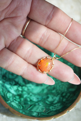 14K MEXICAN OPAL NECKLACE