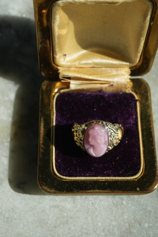 14k Cameo Ring Art Deco Style