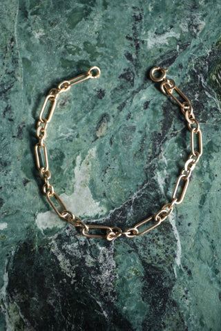 14K PAPERCLIP BRACELET