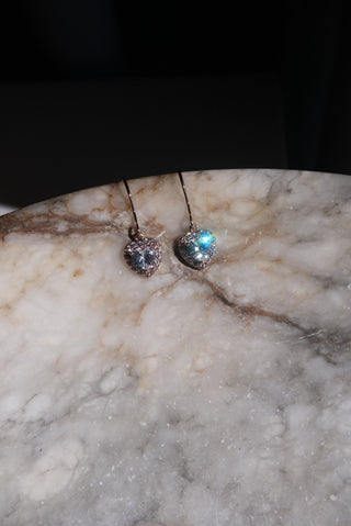 Dazzle Me - Sterling Heart Earrings