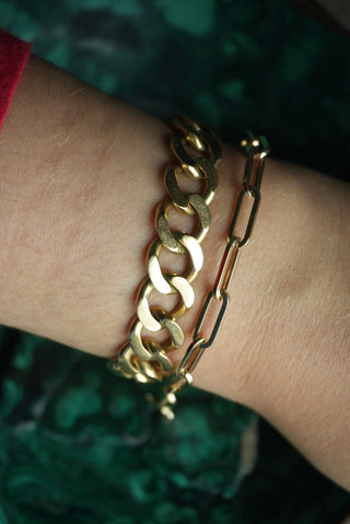 14K PAPERCLIP BRACELET