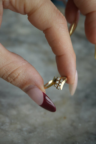 14K MINI DIAMOND CLUSTER RING