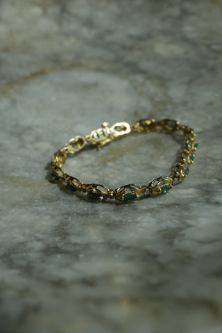 14K EMERALD BRACELET