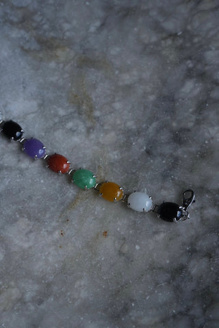 Jade Shades - Sterling Jade Cabochon Bracelet