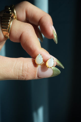 14k Opal Tear Drop Studs