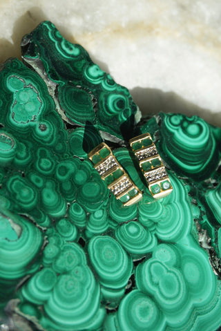 10K EMERALD EARRINGS