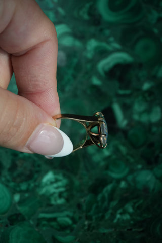 14K BLUE OPAL RING