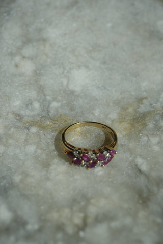 10K RUBY & DIAMOND LEAVES