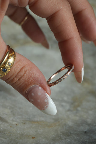10K ROSE GOLD DIAMOND BAND