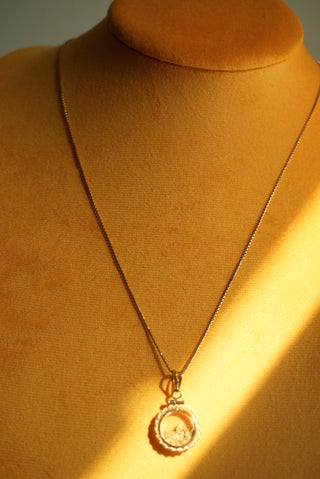 GOLDEN NUGGET CHARM NECKLACE