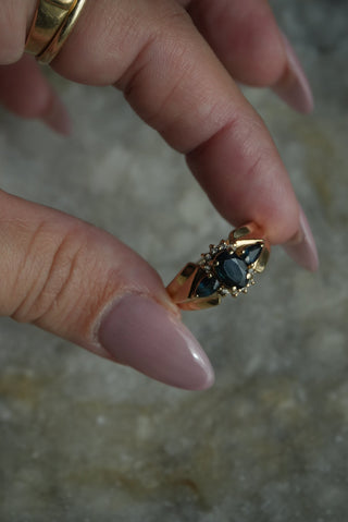 14k Sapphire & Diamond Ring