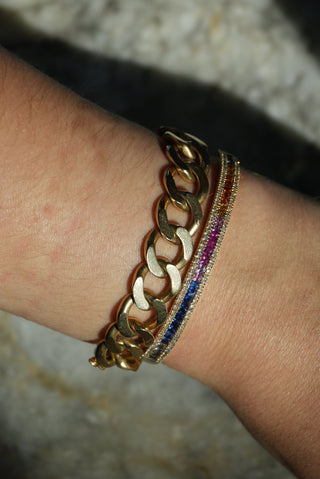 EFFY RAINBOW SAPPHIRE BANGLE BRACELET