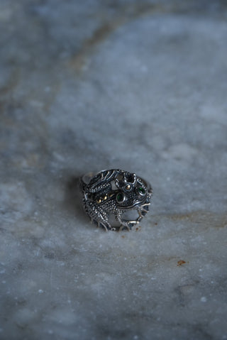 Feeling Froggy - Sterling and Gold Accent Ring Size 9