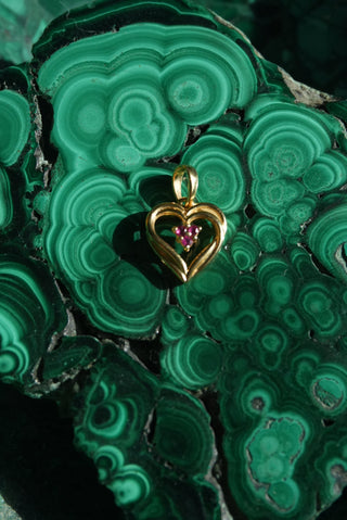 14k Ruby Heart Pendant