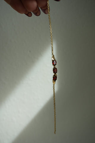 14K GARNET BRACELET
