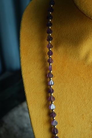 14K AMETHYST HEART NECKALCE