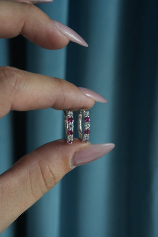 Color Pop - Sterling Gemstone Hoops