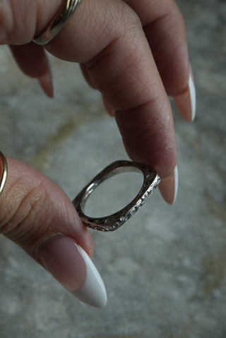 Love Grows - Sterling Squared Stack Band Size 10