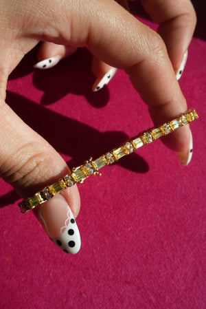 BUTTER YELLOW TENNIS BRACELET