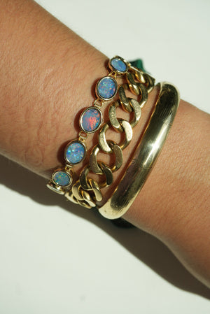 ETCHED BANGLE 14K