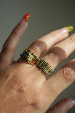 BRUTALIST 14k GOLD RING