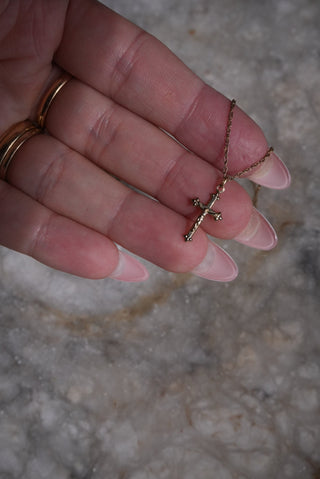 Touching Moment - Gold Vermeil Cross Necklace