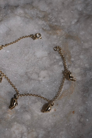 Keep Swimming - Vermeil Dolphin Bracelet