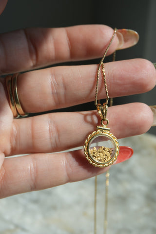GOLDEN NUGGET CHARM NECKLACE