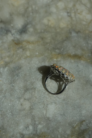 Jelly Burst - Sterling Opal Statement Ring Size 6