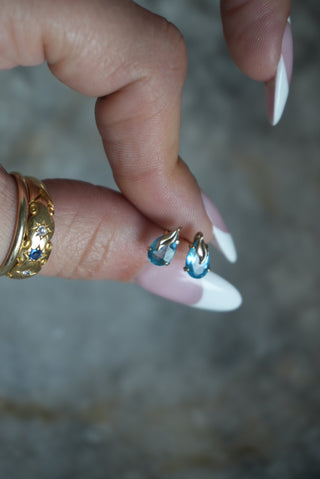 BLUE TOPAZ STUDS