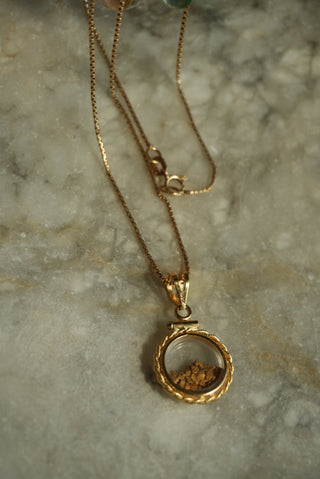 GOLDEN NUGGET CHARM NECKLACE