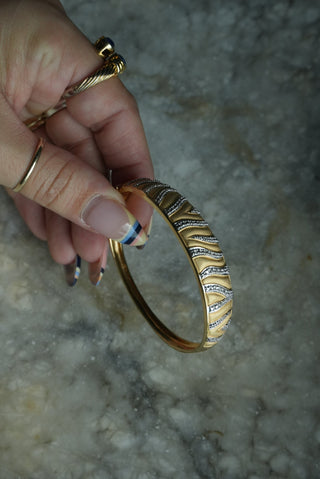 WILD SIDE - GOLD VERMEIL DUAL TONE BANGLE