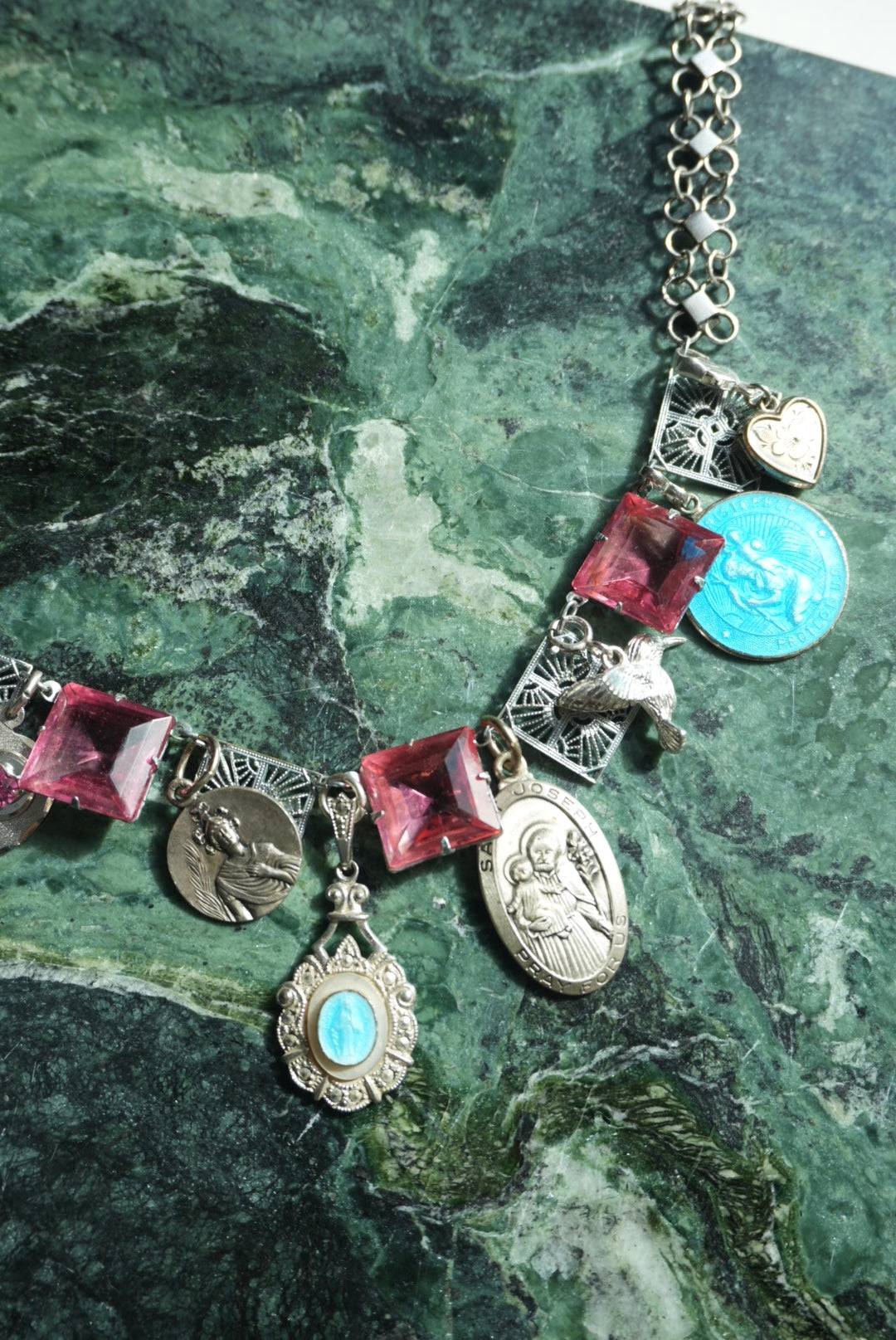 ULTIMATE VINTAGE CZECH CHARM NECKLACE