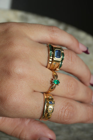 10K GOLD EMERALD RING