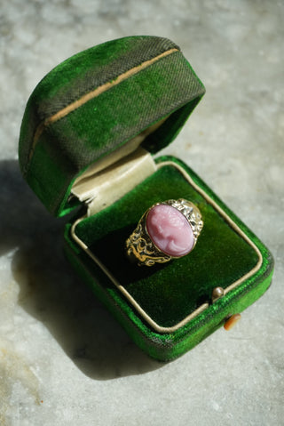 14k Cameo Ring Art Deco Style