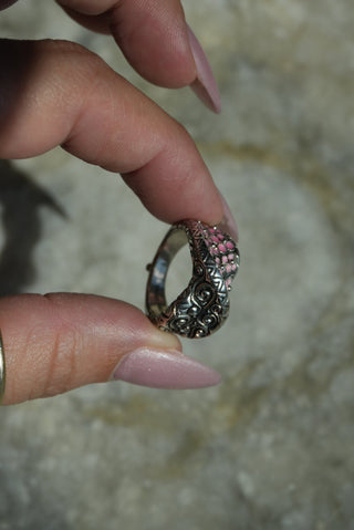 This and That - Barbara Bixby Sterling Enamel Ring Size 7