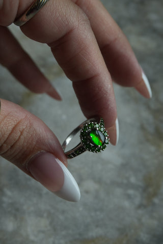 Fever Dream - Sterling Chrysoprase Ring Size 8
