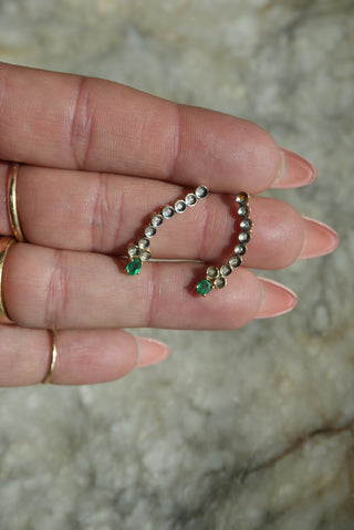14K EMERALD DROP EARRINGS
