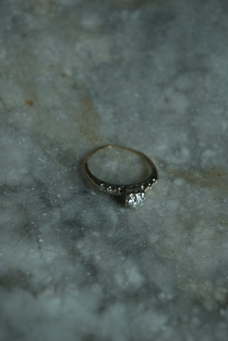 14K MINE CUT ENGAGEMENT RING