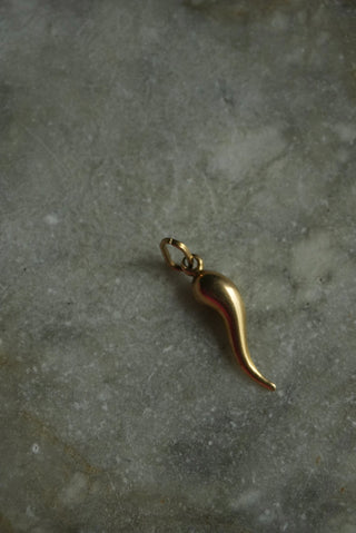 14K ITALIAN HORN CHARM