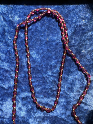 PURPLE BEADED NECKLACE