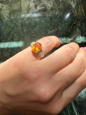 CREAMSICLE RING SZ 5.5