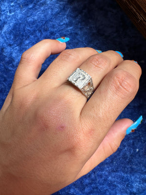 INITIAL “P” RING SZ 7