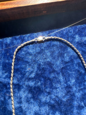 STERLING ROPE CHAIN